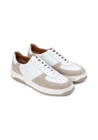 Resim Deery Hakiki Deri Bej Erkek Sneaker Ayakkabı - 01965Mbeje01 Bej 