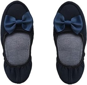 Resim SOIMISS Terlik Kadın Seyahat Bale Ayakkabıları Katlanır Terlik Sessiz Alt Pamuklu Mokasen Bayan Daireler Katlanabilir Bale Daireler Bayan Çorapları Eğlence Ayakkabıları Katlamak Bayanlar 