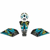 Resim ArMotors CF MOTO 250 SR TANK PAD SET 001 TURKUAZ-SARI-GRİ DESEN 