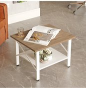 Resim Robin Home Oslo Orta Sehpa Ofis Sehpa Beyaz Metal Ayak 