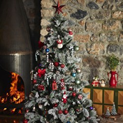 Resim New Year Yılbaşı Çam Ağacı 210 cm 