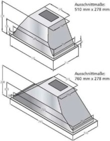 Resim Silverline Astec 1170 90'lık Gömme Aspiratör Inox 
