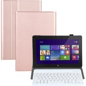 Resim Sunsky AM12 Bluetooth Klavye Koruyucu Deri Kılıf Altın Gül (Yurt Dışından) 
