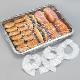 Resim 50 Adet Yeniden Kullanılabilir Esnek Gıda Kapakları - Ekmek, Meyve, Sebze & Tatlılar için Şeffaf Esnek Kapaklar - Mutfak Temel Depolama Aksesuarları, Çok Amaçlı Plastik Sarma 