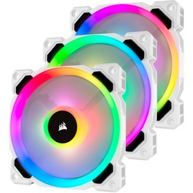 Resim Corsair LL120 Dual Light Loop White RGB 120 mm Fan (3'lü Set) 