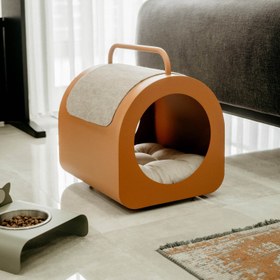 Resim Purr Kedi Evi - Düz / Hardal 