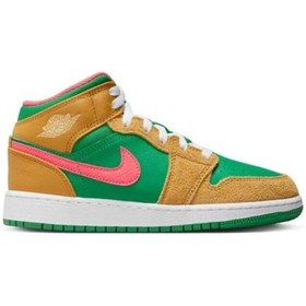 Resim Nike Air Jordan 1 Mid Special Edition Gs Kadın Sneaker Ayakkabı 