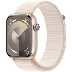 Resim Apple Watch Series 9 GPS + Cellular MRMA3TU/A 45 mm Yıldız Işığı Alüminyum Kasa ve Yıldız Işığı Spor Loop 