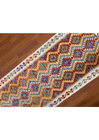 Resim Afgan El Dokuma Yolluk Kilim 100% Yün Kök Boya Çok Renkli 