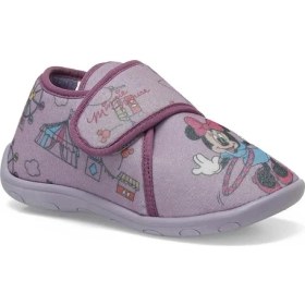 Resim Mickey Mouse Dalı P3Pr Lila Patik Kız Çocuk Panduf Ayakkabı 