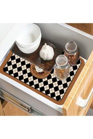 Resim 3D ELSE HALI Else Kaydırmaz Raf Dolap Çekmece Örtüsü Yıkanabilir Buzdolabı Içi Matı 