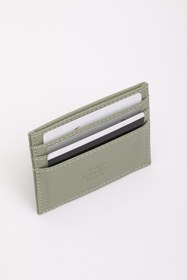 Resim Shaka Mint Yeşil SHK68 Unisex Suni Deri Süper İnce Model Kağıt Para Bölmeli Kredi Kartı Ve Kartvizitlik Kartlık Cüzdan 