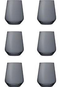 Resim Paşabahçe 41536 Allegra Gri Su Bardağı 425Cc - 6 Adet 