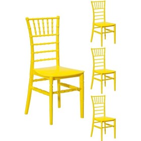 Resim 4 Adet Soho Sarı Sandalye / Balkon-bahçe-mutfak 