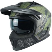 Resim Axxis HUNTER SV TOXIC C6 MATT GREEN MOTOSİKLET KASKI 