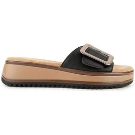 Resim Hush Puppies İcyi 625203 Hakiki Deri Kadın Terlik Siyah Siyah 