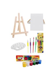 Resim Mini Şövale Akrilik Boya Başlangıç Seti 