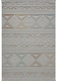 Resim Ruby Multi Gri Halı Salon Oturma Odası Çocuk Odası Yatak Odası Halısı 1551 Multi 