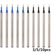 Resim 3/5/10 adet Siyah & Mavi 0.5mm Tükenmez Kalem Yedekleri - Pürüzsüz Yazım için Yüksek Kaliteli Mürekkep Kartuşları, Dayanıklı Metal Yapı, Ofis, Okul, Ev Kullanımı ile Uyumlu Standart Kalemler, Kalem Dolumu, Okul Kırtasiye Malzemeleri, Şık Metalik Bitiş, Metalik Kalem Yedekleri, Metalik Kalem Tasarımı, Metalik Kalem Yapısı, Metalik Kalem Dolumu, Metalik Kalem Tasarımı 