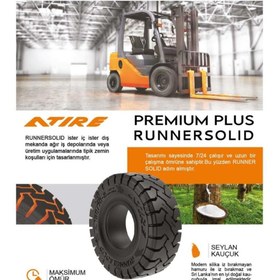Resim ATİRE 5.00-8 Runner Solid Segmanlı Dolgu Forklift Lastiği 
