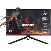 Resim Rampage RM-420 BLACK EAGLE 27 FHD 165Hz IPS Panel VGA + HDMI*2 + DP Flat PC Oyuncu Monitörü Rampage