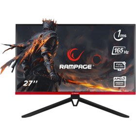 Resim Rampage RM-420 BLACK EAGLE 27 FHD 165Hz IPS Panel VGA + HDMI*2 + DP Flat PC Oyuncu Monitörü 