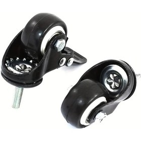 Resim Dashanshop 4 Adet 2 İnç M8 15 Ağır Hizmet Süpürme Tekerlek Sessiz Güvenlik Frenli 