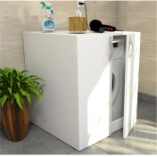 Resim Era Home Çamaşır Makinesi Alt Dolabı Kapaklı Banyo Dolap 