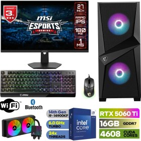 Resim Msı-Şafak-Gaming Pc DDR5-27”180HZ 1ms-rtx 5060Tİ 16GB– Intel I9 14900KF – 32GB-64GB Ddr5 Ram-1tb M.2 Ssd– Klavye Mouse-Sıvı Sogutma 