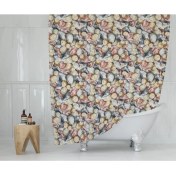 Resim Zethome Banyo Perdesi 1x180x200 Tek Kanat Duş Perdesi Halka Hediyeli Duşakabin Perdesi 11909 