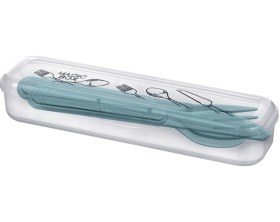 Resim Kendiliğinden Kutulu Hijjenik Plastik Piknik Tipi Çatal Kaşık Bıçak Seti Kahverengi 