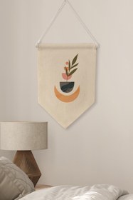 Resim Balkon Duvar Dekoru, Pinterest Oda Dekoru, Boho Kanvas Flama Askılı Duvar Örtüsü Ve Süsü NO:474 - Renkli - 19 / 70 x 100 