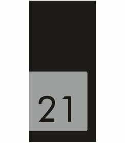 Resim YENİ HEDİYELİK DÜNYAM Daire Konut Apartman Kapı Numarası Siyah Aynalı Silver No:21 