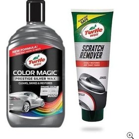 Resim Turtle Wax Renkli Cila Gri ve Turtle Wax Çizik Giderici Pasta 