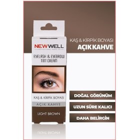 Resim New Well Kaş Kirpik Boyası Açık Kahve 