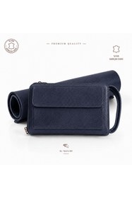 Resim Derin Viral Gerçek Deri Erkek El Çantası, Telefon Bölmeli , El Askılı Premium Fermuarlı Clutch Cüzdan 