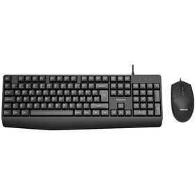 Resim Philips SPT6237 Kablolu Türkçe Q Klavye ve Mouse Seti Siyah 