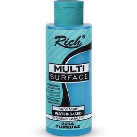 Resim Rich Akrilik Boya Multi Surface 120 CC Turkuaz 120-2204 