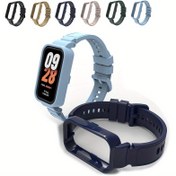 Resim ALANGDU Xiaomi Band 8 Active için Silikon Kayış - Ayarlanabilir Yedek Bileklik, Su Geçirmez, Dayanıklı, Rahat Kullanım, Çoklu Renkler (Siyah, Mavi, Kahverengi, Gri, Turuncu) 