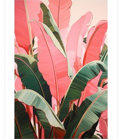 Resim Pembe Yeşil Muz Ağacı - Art Print - 50x70 cm 