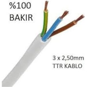 Resim Çarkıt Cmk Cable 3X2,5 Ttr Çok Telli Kablo Tam Kesit %100 Bakır 