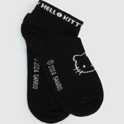 Resim Siyah Hello Kitty Siyah Patik Çorap 31-34 