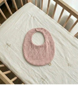 Resim Oval 4'lü %100 Pamuk 8 Kat Müslin Bebek Önlüğü / Yakalık / Salya Önlüğü 