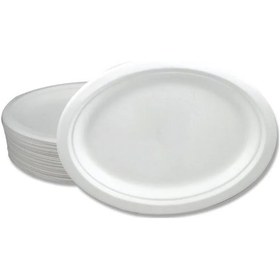 Resim Roll-up Nature Ekolojik Karton Kağıt Tek Kullanımlık Oval Tabak - 20x26 Cm. - 50 Adetlik 1 Paket 