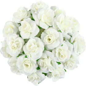 Resim 30 Adet Fildişi Beyaz Kumaş Mini Yapay Güller, 4Cm/1.6In Kumaş Çiçekler Düğün, Nişan, Ev Dekorasyonu, El Sanatları, Gelin Duşu, Anneler Günü, Paskalya, Hanuka, Şükran Günü İçin - Elektrik veya Pil Gerekmez 