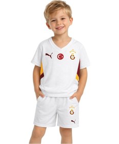 Resim Gs Frm 0170 01777966902 Galatasaray Lisanslı 24-25 5 Yıldızlı Beyaz Çocuk Forma Set Beyaz 