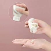 Resim Şampuan Kabı Seyahat Tipi Yeniden Doldurulabilir Şampuan ve Bakım Ürünleri Düzenleyici 