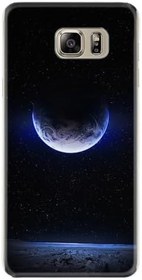 Resim Samsung Galaxy S7 Edge ile Uyumlu Kılıf Resimli Desenli Silikon Boyun Askılı Midnight Moon 1802 