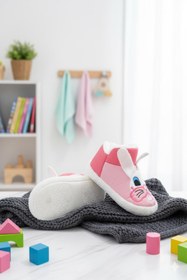 Resim Oksit Tavşan Desenli Kaydırmaz Taban Kürklü Su İtici Kreş Ev Okul Ayakkabısı Bebek Çocuk Panduf Ev Botu 