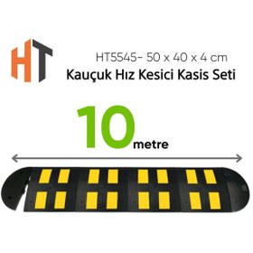 Resim Hayat Trafik Kauçuk Hız Kesici Kasis Seti 50 x 40 x 4 cm - EKO - 10 Metre 